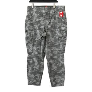 Spanx Stone Wash Camo Petite Stretch Twill Ankle Cargo Pants Size 3X 20311Q